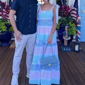 Striped Pastel Maxi Dress